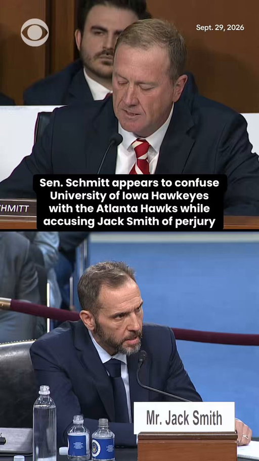 Former special counsel Jack Smith was pressed by Sen. Eric Schmitt (R-MO) on Tuesday during his testimony before the Senate Judiciary Committee about whether he attended a NBA game between the Atlanta Hawks and Golden State Warriors in Atlanta in early February 2024.

Smith said he “definitely did not go" to an Atlanta Hawks game. "I think you've already perjured yourself," Schitt said during the exchange, calling Smith a "total dirtbag."

Smith said he instead attended a Maryland-Iowa women’s basketball game to see Iowa star Caitlin Clark play. Sen. Amy Klobuchar (D-MN) suggested Schmitt had confused the Iowa Hawkeyes with the Atlanta Hawks and said Smith deserved an apology.