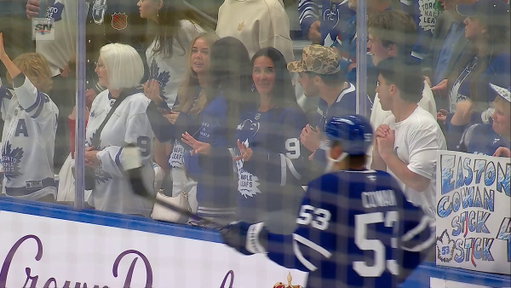 Gavin McKenna made his NHL debut tonight and his Mom can’t believe it 