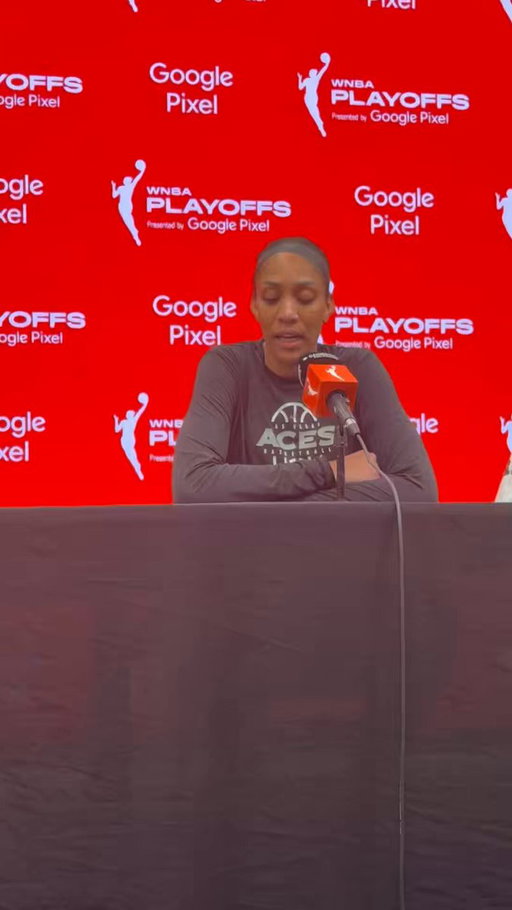 A'ja Wilson on her altercation with a fan in Game 2 vs. the Fever, via @robinlundberg:

"If I see a man come at me, taking steps towards me and pointing at me... I don’t give a damn what you said … It's unacceptable."

