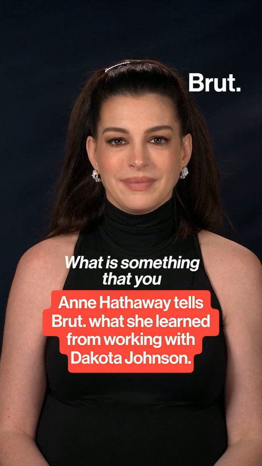 Brut. journalist Jami Male (@ jami.male) spoke to Anne Hathaway (@annehathaway) about what she learned from working with Dakota Johnson on "Verity," the film adaptation of Colleen Hoover's bestselling novel.
Hathaway told Brut. that compared to Johnson's cool, "feline energy," she is the "Labrador" that follows Johnson around everywhere she goes.
Hathaway stated that she and Johnson have a "Pixar kind of love" that proves that opposites attract, and expressed how much she respects Johnson for being down to earth despite her glamorous lifestyle.

#AnneHathaway #DakotaJohnson #Verity #Interview