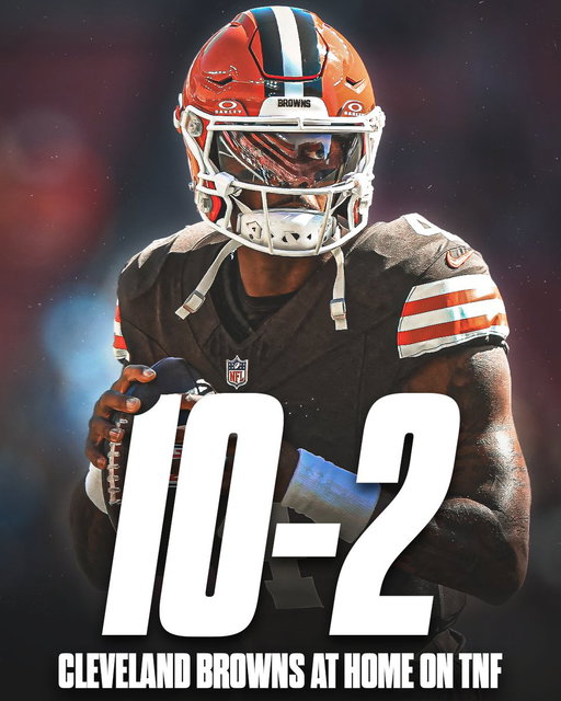 The Browns don't lose at home on TNF 🤯

▪️10-2 at home on TNF
▪️4-0 vs Pittsburgh
▪️9 straight home wins since 2009 