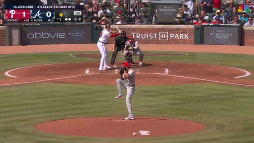 Matt Olson evens the score for the @Braves! 