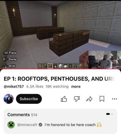 There are 19,000 people watching Mike Tomlin’s Minecraft stream right now 