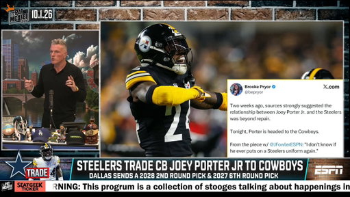"Joey Porter Jr has been nothing but a good teammate..

I think this situation was beyond repair right after the season started when you knew he wasn't gonna get a new contract..

He was very upset and he's willing to take his chances somewhere else" ~ @MarkKaboly 

#PMSLive 