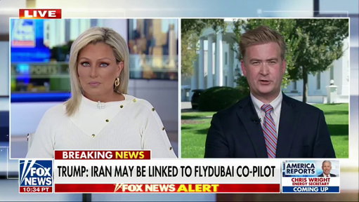 BREAKING: President Trump says that based on what he is hearing right now, "yes," the flydubai co-pilot is linked to Iran, but says officials are still "working on it right now."

@pdoocy asked Trump as he boarded Marine One whether anyone had briefed him on a possible Iran link.

Doocy then clarified, asking whether the IRGC put the co-pilot there or whether he was radicalized some other way. Trump says, "It could have been."

Netanyahu previously said it was too early to tell whether the co-pilot was linked to Iran.