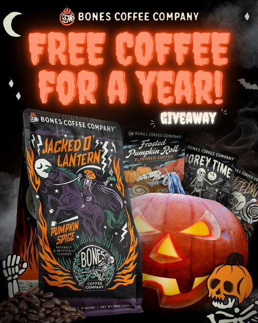 🎃 OH MY GOURD, A GIVEAWAY! 😱
 
One lucky winner will get FREE coffee for a whole year! (Yes, we're serious.) ☕️ Ends Oct 31st 11:59 PM EST. https://bit.ly/4xSpXEM
 
Tag a friend and let 'em know what's brewing! 👀 