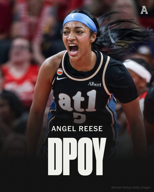 It's official: Angel Reese is the 2026 WNBA DPOY 🔒

Reese led the league in both rebounds and defensive win shares this season and received the same honor from the Associated Press. 