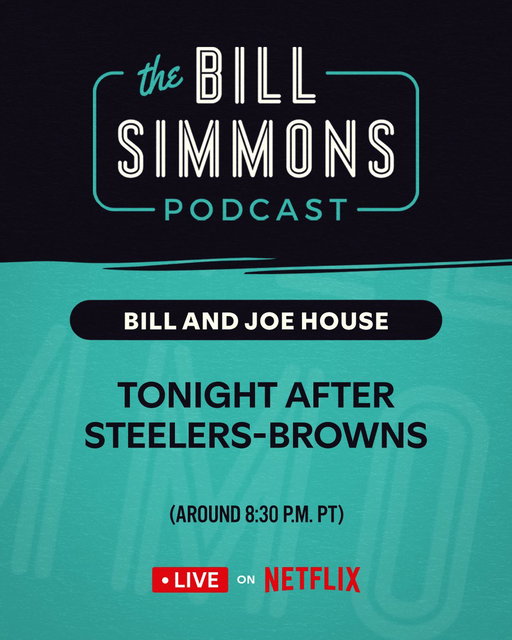 An AFC North showdown.

Catch @BillSimmons and @HousefromDC LIVE on @netflix right after Steelers-Browns! 