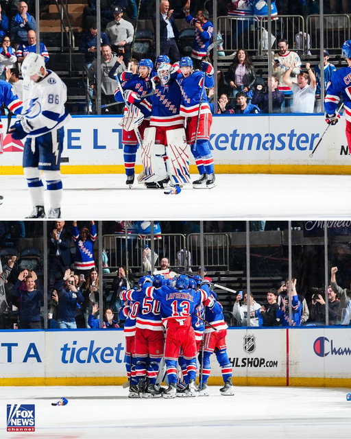 HISTORY AT THE GARDEN: Igor Shesterkin launches the puck nearly the length of the ice and scores the first goalie goal in New York Rangers history.

With Tampa Bay’s net empty late in the third, Shesterkin took possession in front of his own net and let it fly. The puck landed down ice, kept sliding, and crossed the goal line as the team and crowd erupted.

Shesterkin barely had time to pump his fist before Rangers teammates swarmed him in celebration of his likely once-in-a-lifetime moment and the team's 5-1 win.

It’s just the 21st goalie goal in NHL history, and Shesterkin says he already has his sights set on another one.