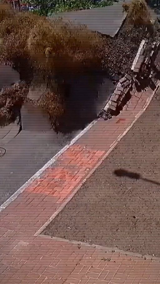 The street suddenly explodes! #StrangeEvidence #explosion 