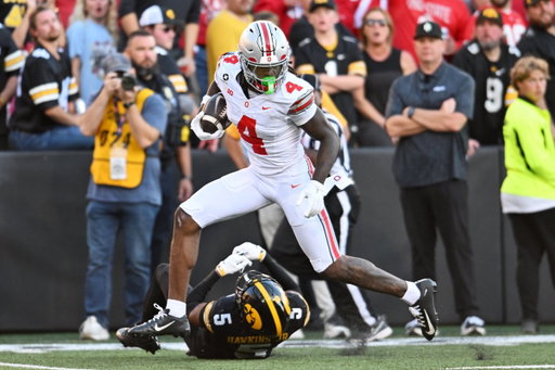 Jeremiah Smith in Ohio State's 31-14 win over Iowa:

11 catches
206 yards
2 TDs

And the Buckeyes' all-time receiving TD record. 