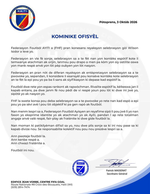 FHF — Kominike ofisyèl 