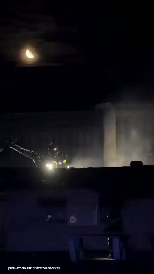 WATCH: A fire at a school in France was being investigated as a likely arson, news reports said, as chaotic student protests continued. 