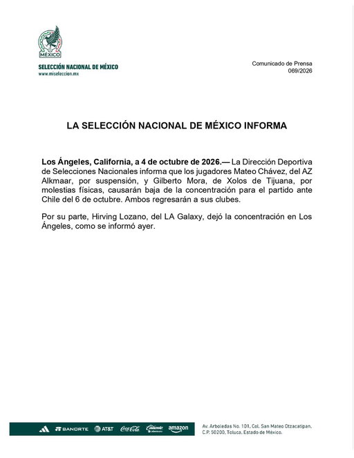 La Selección Nacional de México informa. 📰 