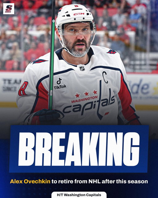 Alex Ovechkin announced to his teammates this morning that he will retire from the NHL after the 2026-27 season. 😢 