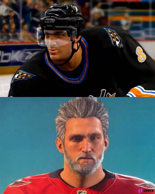 @Capitals Alex Ovechkin in his first NHL video game vs. his last NHL video game

Time really flies 