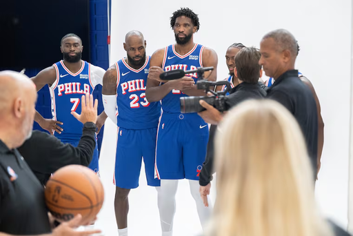 LeBron James, Joel Embiid and Tyrese Maxey will NOT play in the 76ers NBA preseason opener against the Knicks, per @Tjonesonthenba 