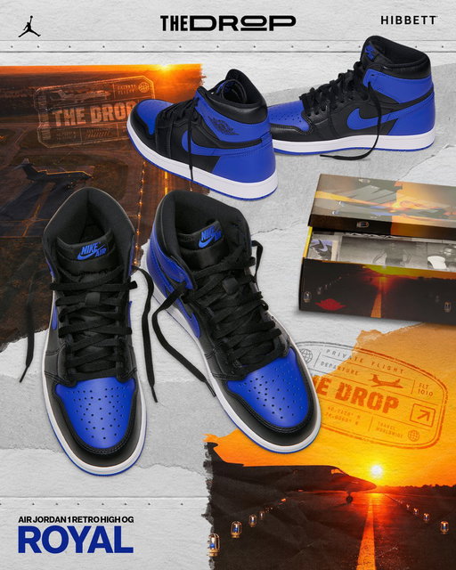 🏀The Drop: Air Jordan 1 High OG "Royal"🛩️

First released in 1985, the AJ1 set the tone for years of innovation through the Air Jordan signature line. More than four decades since the design forever changed the future of footwear, the debut AJ1 "Royal" 🔵 returns true to form. Dropping on 10/10 in men's and kids at Hibbett. 📲

Link: https://bit.ly/4AB4ti6
#jordan1 #airjordan #royal