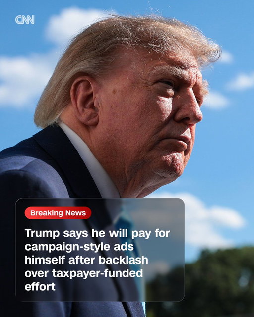 President Donald Trump said he will no longer use taxpayer money to fund a series of promotional TV ads, announcing that he will instead pay for them with funds raised for MAGA, Inc., the pro-Trump super PAC. https://t.co/lRh2BgfLnU 