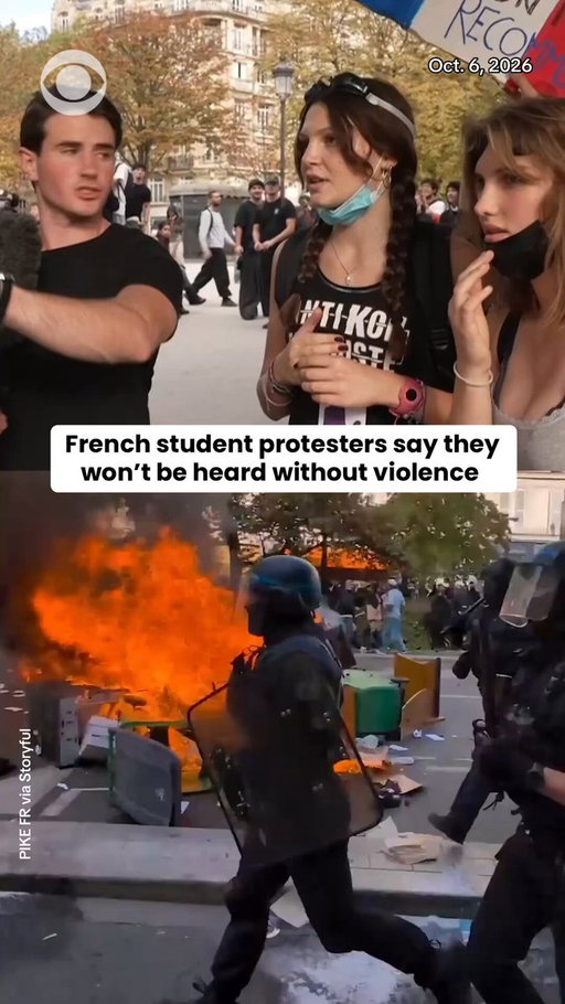 Protests by thousands of students, parents and teachers against poor school conditions in France continued on Tuesday, with many telling CBS News' @aidan_stretch that violence has become a necessary tool to bring attention to their cause.

Protesters have clashed with law enforcement, causing damage and setting school buildings ablaze. Video footage has shown officers using various tactics to disperse them, including tear gas and stun grenades. https://t.co/OtnFSgig9o