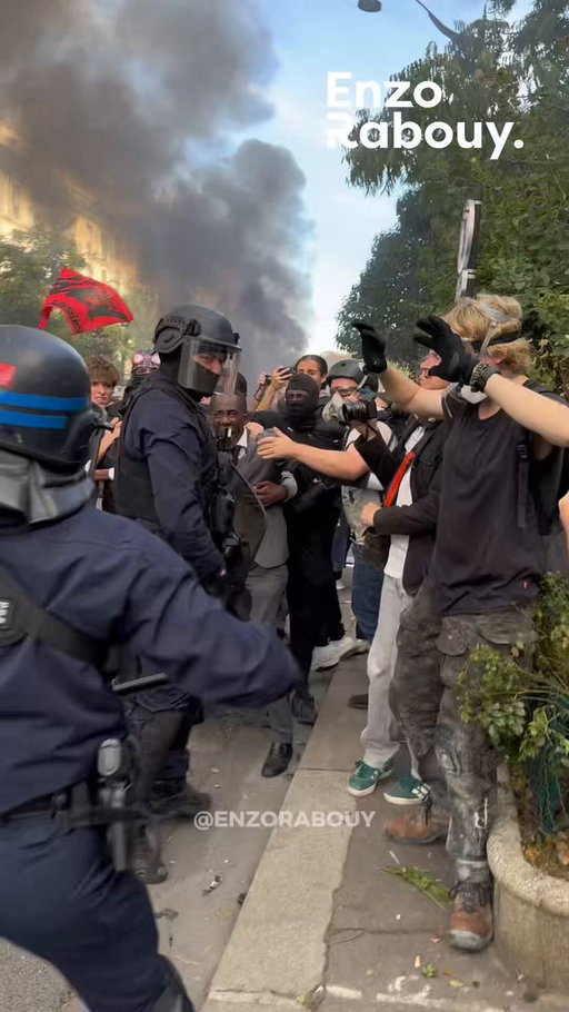 French mayor Bally Bagayoko stepped in to protect student protestors from police. 