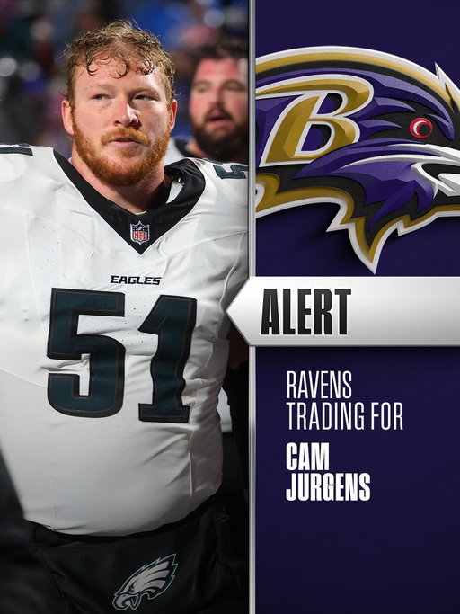 TRADE: Eagles trading center Cam Jurgens and a 2027 7th-round pick to the Ravens in exchange for a 2027 5th-round pick and a 2028 2nd-round pick. (via @adamschefter) 