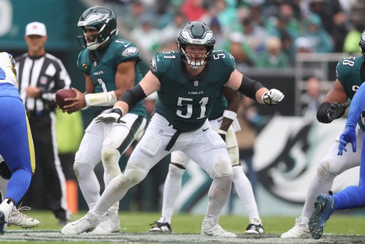 Cam Jurgens grades among offensive guards this season per PFF:

Overall 38.7 (73rd)
Pass blocking 31.7 (68th)
Run blocking 50.3 (65th)
12 Total pressures allowed 