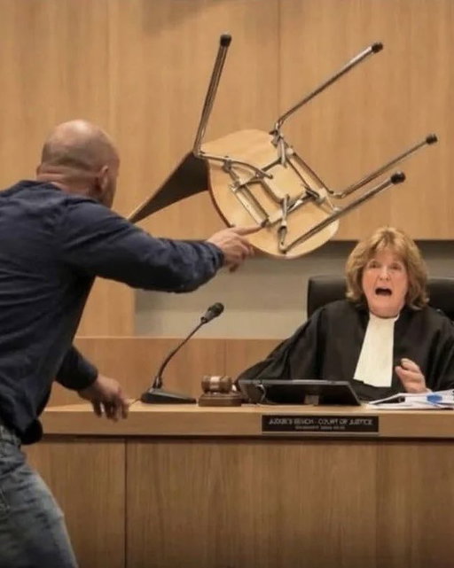 A father threw a chair toward a judge after the driver who killed his 2 year old daughter and both her grandparents was sentenced to just 120 hours of community service.

[H/T: insidehistory] 