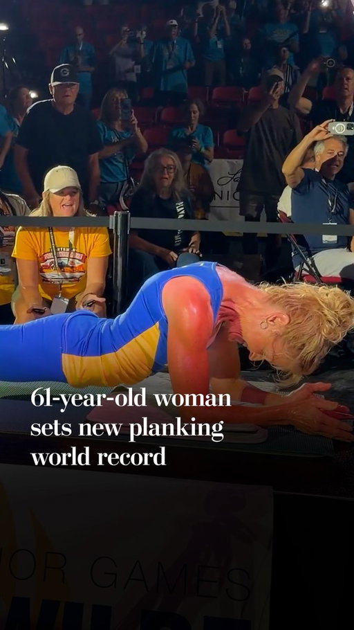 A 61-year-old Canadian woman set a new world record for the longest female abdominal plank at the World Senior Games in Utah.

DonnaJean Wilde broke her previous record of 4 hours and 30 minutes, which she set in 2024. 