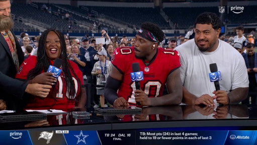 "Ma, come here, Ma, come here." 💙

Jalon Daniels' mother, Star, joins the #TNFonPrime desk and shares how proud she is of her son 🫶 