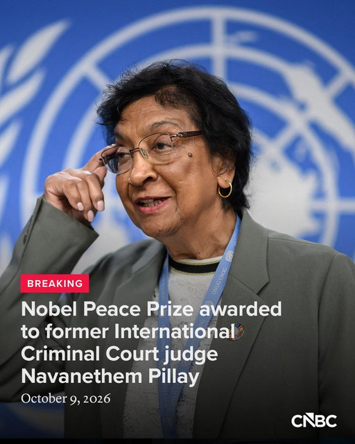 Former International Criminal Court judge Navanethem “Navi” Pillay was awarded the Nobel Peace Prize on Friday for her work promoting peace and international law.

Pillay has been instrumental in ensuring that war crimes, crimes against humanity and genocide are prosecuted, said Jørgen Watne Frydnes, chair of the Norwegian Nobel Committee.

Read more: https://t.co/e2G4EqPQCC