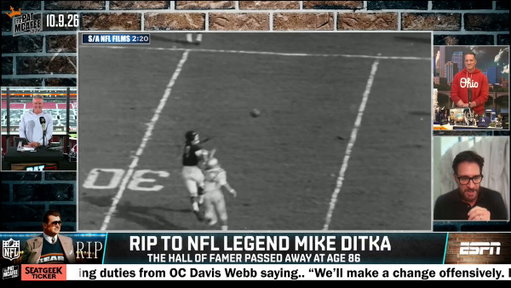 "Mike Ditka appeared on Mike &amp; Mike every Monday for at least 15 years &amp; we got to know him extraordinarily well..

He was as Mike Ditka in private as he was in person..

He had the biggest heart of anyone you could possibly come across" ~ @Espngreeny #PMSLive 