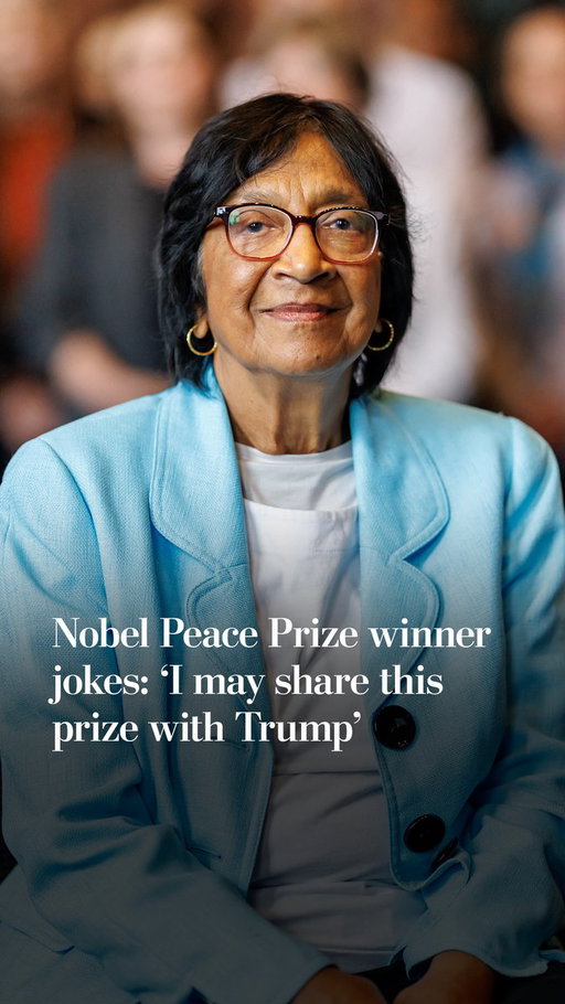 The Nobel Peace Prize was awarded Friday to Navanethem “Navi” Pillay, a leading jurist and former U.N. human rights chief.

Upon hearing the news, Pillay joked, “If you clap a little bit more, I may share this prize with Trump.”
https://t.co/RWitnme3mJ 