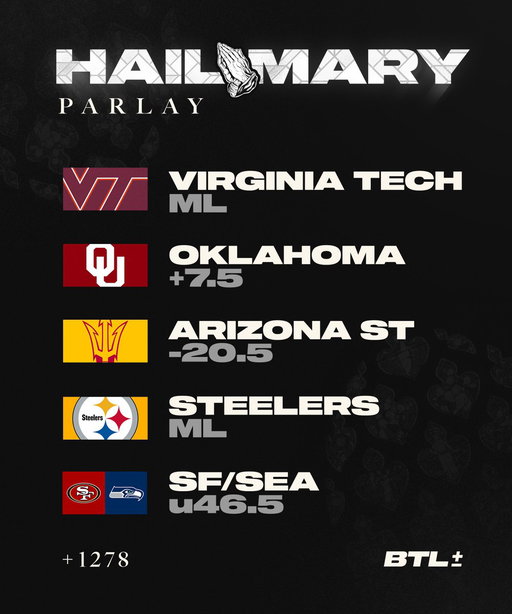 The Weekend Pack is back.

We go for a Hail Mary 3-peat and let’s cash our first Five Guys of the season 🫡

Tail with the links below ⬇️ 