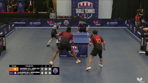 Two teams. Plenty of firepower. 💥

Kayama Yu &amp; Jiwei Xia of the Atlanta Blazers face Koki Niwa &amp; Kaden Xu of the New York Slice.

#MLTT4 | LIVE ON YOUTUBE: https://youtube.com/live/EIOprGrIp4k 