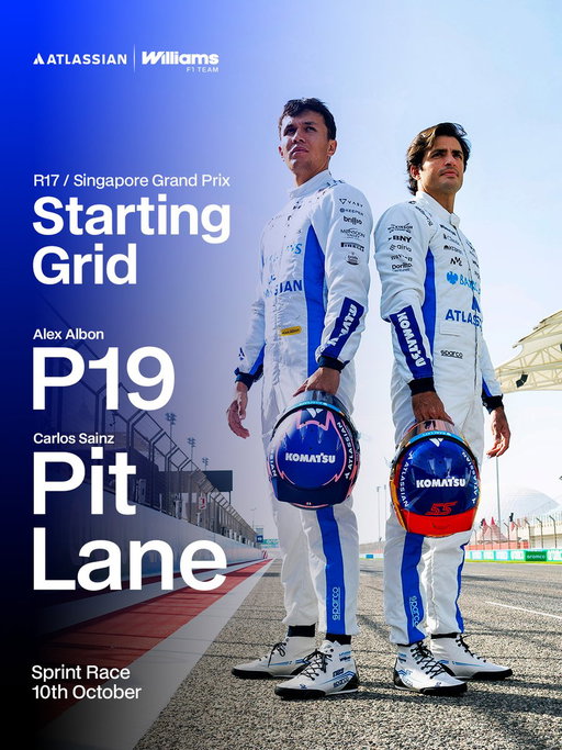 Here's our lineup for the Singapore Sprint race 🇸🇬 

Carlos will start today's Sprint from the pit lane following setup changes, allowing us to better prepare the car for qualifying later this evening. 