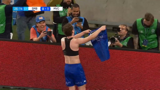 LATE MAGIC IN MELBOURNE! ⏰

Max Mikkola sends the @smfc faithful into raptures, as he surges into the box to smash home the equaliser in Extra Time!

Watch #SMBvMVC live on Paramount+ 📺 