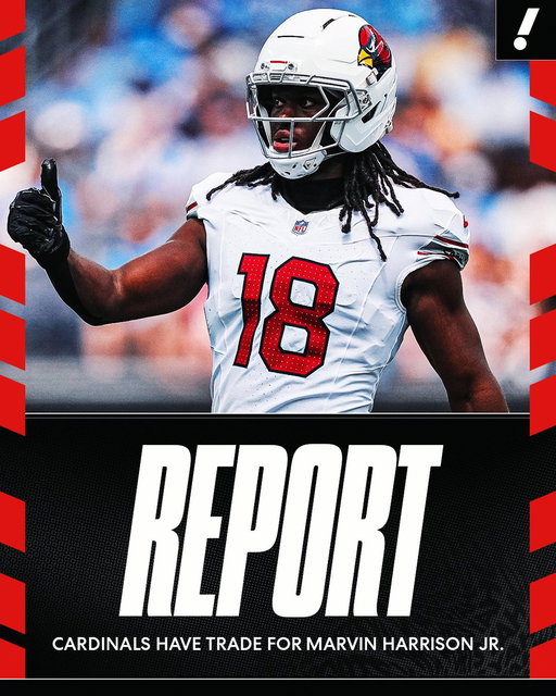 The Cardinals have a deal in place to trade former first-round WR Marvin Harrison Jr., per @AdamSchefter.

The trade partner and terms have yet to be announced, but Harrison will be made inactive for Sunday's game vs. Detroit. 
