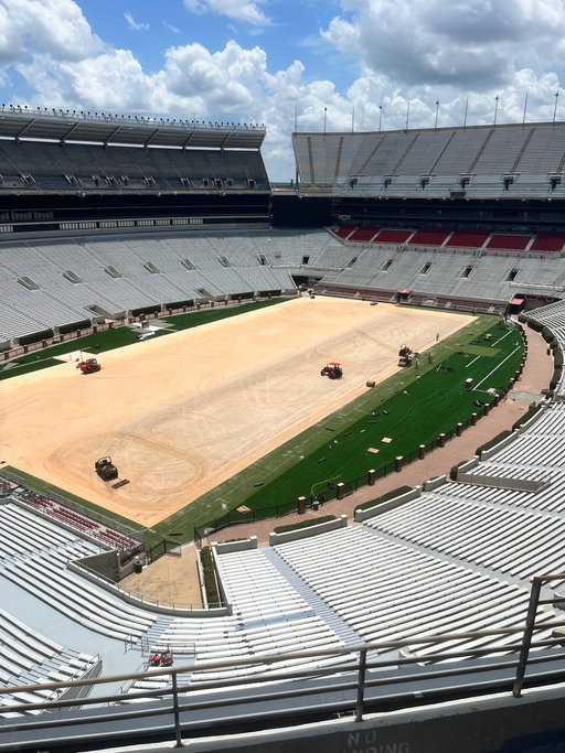 With Hurricane Isaias hitting before tonight's Alabama-Georgia game, Alabama's SubAir system will be tested.

Alabama installed the system beneath its football field as part of a multi-million-dollar renovation project.

Fourteen wireless underground sensors monitor conditions like moisture, temperature, and oxygen.

The system then pulls moisture out through a drainage system when the field gets too wet.

The company that installed the system says it can do an hour's worth of drainage in about three minutes.

The system also has built-in temperature controls with an underground heating system, allowing Alabama to heat up the field when it gets cold.

This is the same system used at Augusta National, and it paid off when Alabama received half an inch of rain before its 2023 home opener.

The SubAir system automatically kicked on, and in just 17 minutes, the moisture level dropped from 25% to 16% — the exact level Alabama likes to play all its football games at.

Pretty cool!