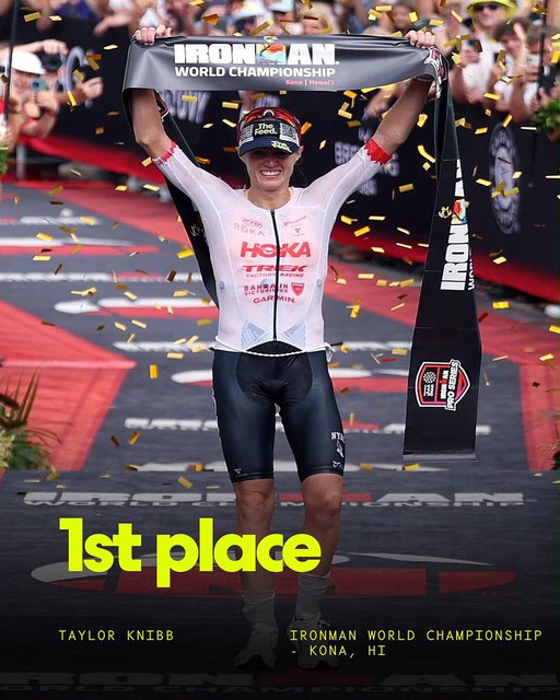It was one for the ages in KONA today, as 4x IRONMAN 70.3 World Champion Taylor Knibb raced into the lead in the final mile to claim her first IRONMAN World Championship in 8:36:29. 🏆  

#HOKA #FlyHumanFly 