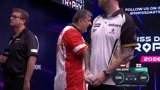 SULJOVIC DUMPS OUT SMUDGER!

Watch the drama unfold as Mensur Suljovic beats Ross Smith in a dramatic last-leg decider!

📺 https://bit.ly/PDCTVLive 
#ET14 