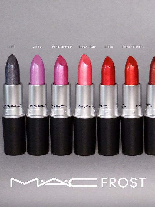 10 all-new shades. 3 bringback favorites. 

Frost Lipstick is BACK. Made with a semi-lustrous, pearlescent finish, each swipe immediately moisturizes lips while delivering that iconic frosty sheen. 

Teddy Metal (light neutral dusty nude) 
TV Gold (cool greige nude)
Chintz (warm brown with gold pearl)
Lovefool (deep reddish brown with red pearl)
Sugar Baby (blue mauve pink)
Pink Blazer (hot pink)
Viola (light lavender with a blue pearl)
Rogue (vivid neutral red)
Discontinued (bright yellow red)
Vesper (bronzed plum)
Countess (true bordeaux)
Jet (black) 
Spanish Fly (medium brown with blue flip)

Which shade are you swiping on first?

Shop MAC online and at @macys.
#MACFrost