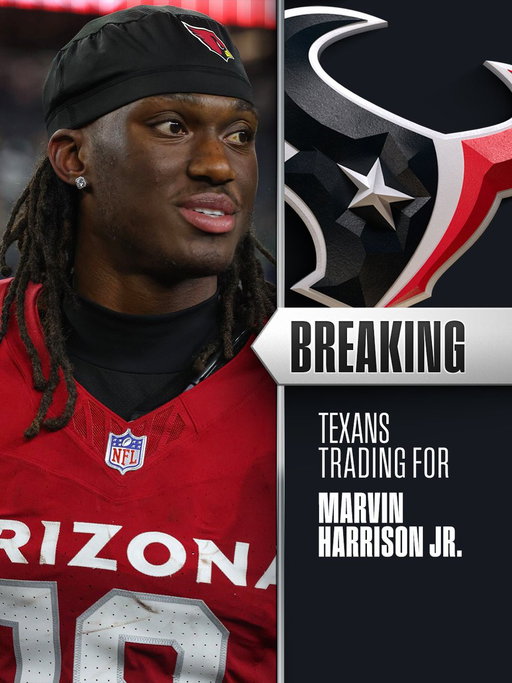 TRADE: Cardinals trading WR Marvin Harrison Jr. and a 2027 7th-round pick to the Texans in exchange for a 2027 2nd-round pick and 2027 6th-round pick. (via @rapsheet, @adamschefter) 