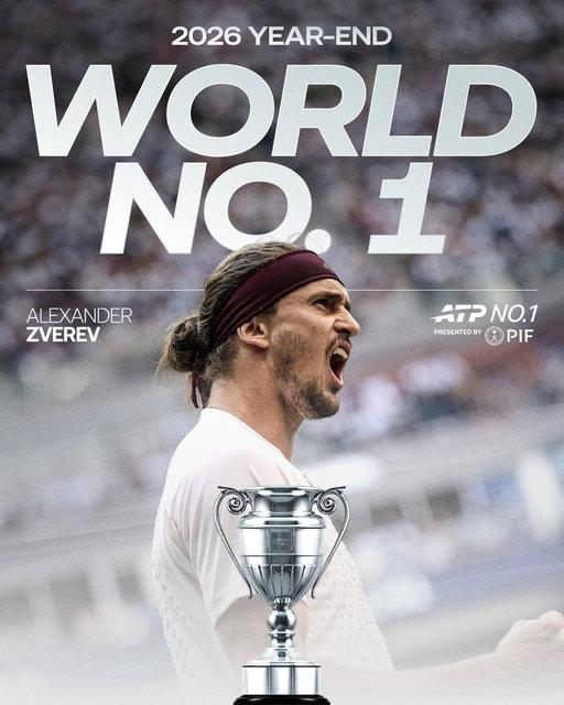 Sascha’s year 👑

@AlexZverev clinches ATP Year-End No. 1 presented by PIF honours, the first German to do so 🇩🇪 
