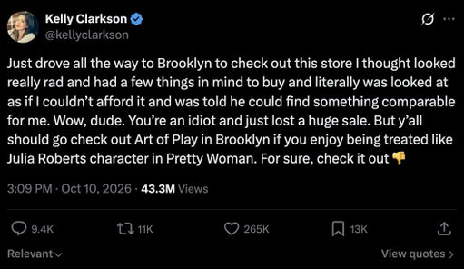 Kelly Clarkson is in an all-out BATTLE with a novelty store in Brooklyn after they passed on selling her a $15,000 singing bird 