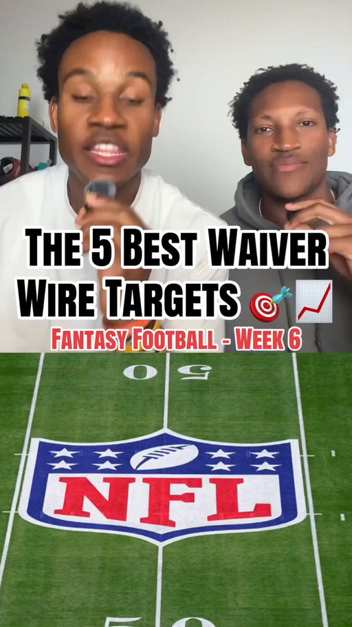 Week 6 waivers! #fantasyfootball #fantasyfootballtips #fantasyfootballadvice #jordyntyson #tyreekhill 