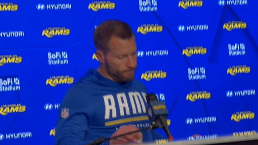 This is about as upset as I’ve seen Sean McVay after a game. He blames himself for the conservative third and five call in OT and kicking the long field goal. There will likely be special teams changes this week. 