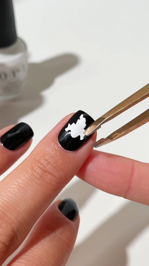 Nail art can be scary 👻 Try this easy Halloween sticker hack instead. 