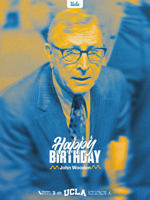 Honoring the birthday and lasting legacy of Coach John Wooden. 🎂

#GoBruins 
