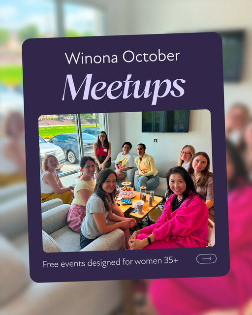 Different locations, same purpose! Here's the lineup for this month's Winona Meetups. Come connect with other women over fun activities near you.

Reserve your spot: https://bywn.co/4dt3yyg 
